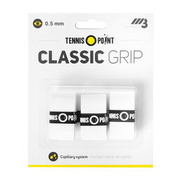 Vrchní Omotávky Tennis-Point Classic Grip weiß 3er